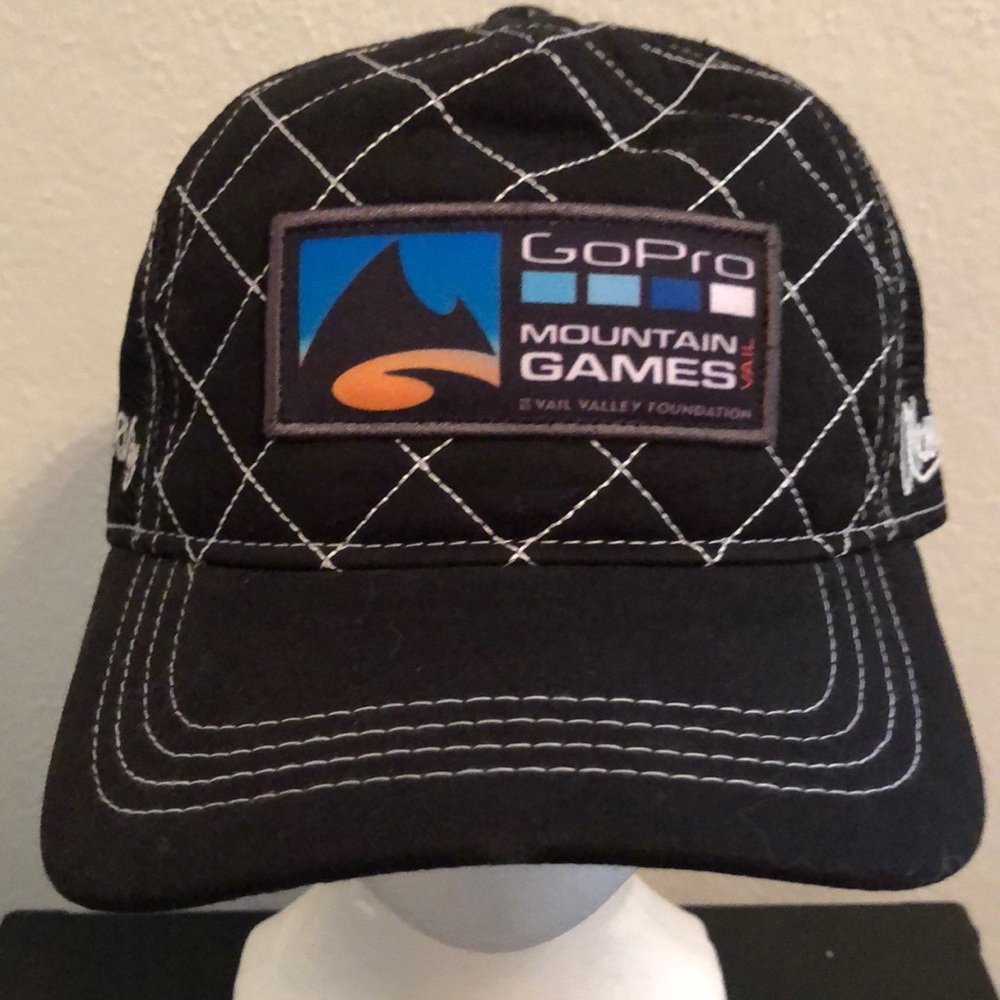 GoPro Vail Mountain Games Hat Black Plaid Check Trucker Mesh Snapback Aksels Cap